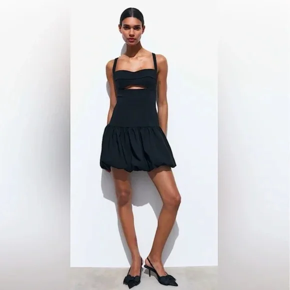 ZARA BALLOON MINI DRESS NWT - Picture 13 of 16